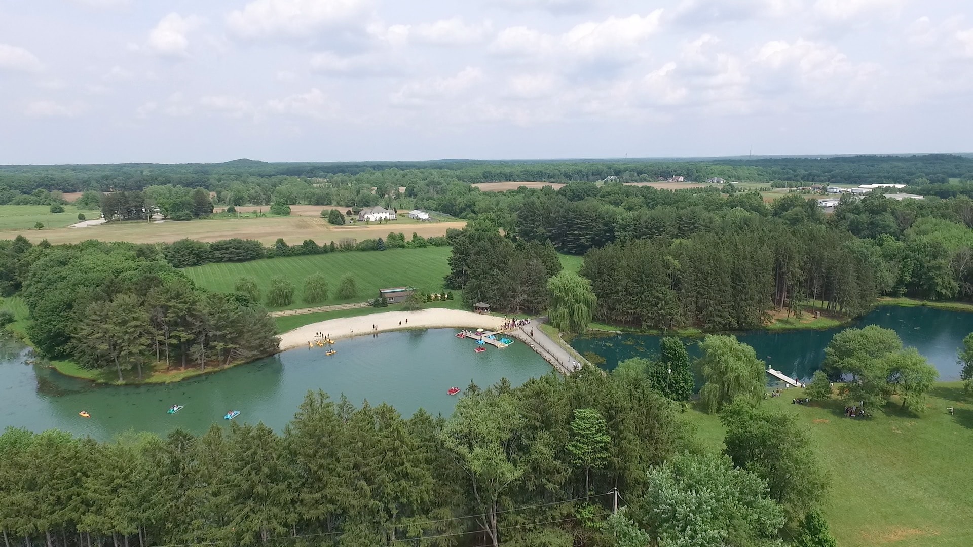 Aerial Shot of Lake at Frogbridge