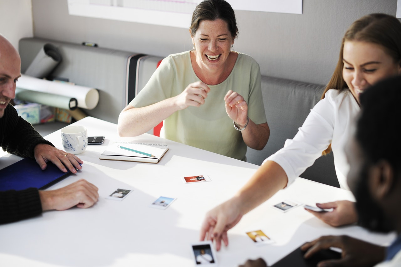 Employees Playing Game