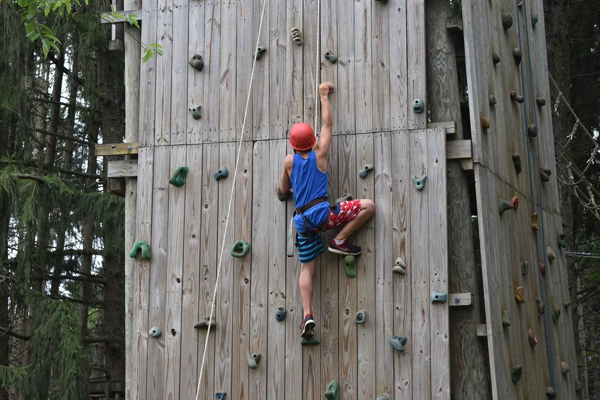 rock climbing wall