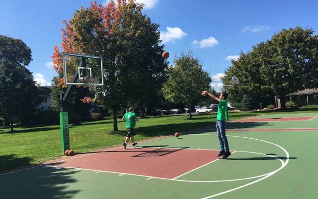 outdoor basketball court nj