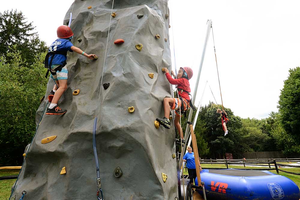 rock climbing wall